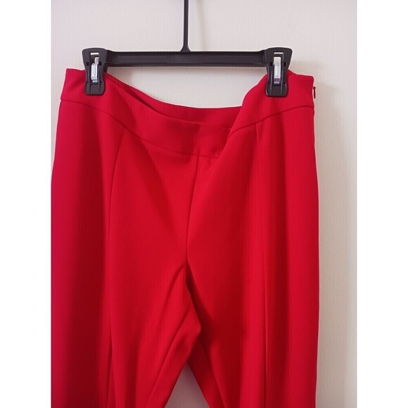 INC International Concepts Pull On Pants Flare Split Leg Red Size 14 - Picture 6 of 9